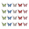 30Pcs 5 Colors Zinc Alloy Butterfly Jewelry Charms FIND-TA0001-61-2