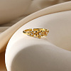 304 Stainless Steel Adjustable Cuff Rings for Women RJEW-B131-01B-1