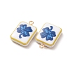 Printed Alloy with Acrylic Pendants AL-CBAE25B-02A-G-3