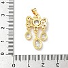 Brass Micro Pave Cubic Zirconia Pendants KK-H537-18G-3