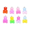 Gradient Color Opaque Resin Pendants X-RESI-R433-01-1