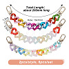6Pcs 3 Styles Heart Acrylic Boot Strap Chains FIND-GO00002-2