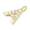 Brass Micro Pave Clear Cubic Zirconia Pendants KK-I476-01G-A-2
