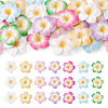28Pcs 7 Colors Plumeria Flower Opaque Resin Cabochons CRES-TA0001-75-1