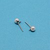 Iron Stud Earring Findings STAS-WH0029-02A-02-1-1