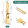 2Pcs Brass Heavy Duty Keychains with 4Pcs Snap Clasps FIND-PH0020-96-2