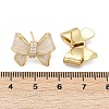 Brass Micro Pave Clear Cubic Zirconia Stud Earrings EJEW-H154-13G-5