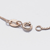 925 Sterling Silver Box Chain Necklaces STER-F039-45cm-04RG-2