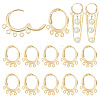 BENECREAT 10 Pairs Brass Leverback Earring Findings KK-BC0013-34-1