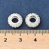 Brass Micro Pave Cubic Zirconia European Beads KK-A254-03B-S-2
