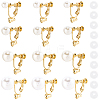 24Pcs 4 Styles 316 Surgical Stainless Steel Clip-on Earring Converters Findings STAS-SC0010-35G-1