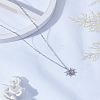 1Pc Zinc Alloy Sun Pendant Cable Chain Necklaces NJEW-LP0003-21P-3