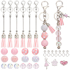 Valentine's Day DIY Iron Bar Beadable Keychain Making Kit DIY-SC0025-95-1