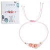 Chakra Style Natural Rose Quartz Chips Braided Bead Bracelets for Women Men CM2538-1-1