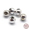 Anti-Tarnish Rhodium Plated 925 Sterling Silver Beads STER-I016-106B-P-4