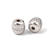 925 Sterling Silver Micro Pave Clear Cubic Zirconia Beads SE-CBAF1B2-15P-1