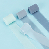  4 Rolls 4 Colors Polyester Raw Edged Ribbon OCOR-NB0001-81C-4