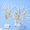 Golden Alloy Rhinestone Keychain KEYC-YW00105-01-5