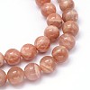 Round Natural Grade B Sunstone Beads Strands LS-G-F222-33-6mm-2