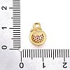 Brass Micro Pave Clear Cubic Zirconia Pendants KK-U065-05B-G-3