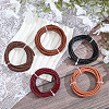 10 Yards 5 Colors Braided Leather Cord WL-CL0001-08-4
