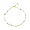 Brass & ABS Plastic Pearl Beaded Necklaces NJEW-Z059-08G-5