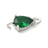 Brass Pave Cubic Zirconia Connector Charms KK-Z120-31P-01-2