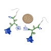 Imitation Austrian Crystal Glass Flower Dangle Earrings EJEW-TA00578-3