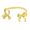 Rack Plating Bowknot Brass Cuff Bangles for Women BJEW-B106-25A-G-4