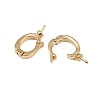 Oval Brass Twister Clasps KK-P310-06G-2