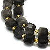 Natural Sliver Obsidian Beads Strands G-I376-D38-01-3