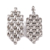Hollow Hexagon Brass Stud Earrings for Women LS-EJEW-G391-12P-2