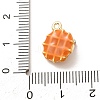 Brass Enamel Pendants KK-CBA260B-14A-G-3