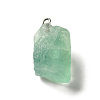 Raw Rough Natural Green Fluorite Pendants G-A028-01C-2