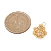 Glass Seed Beaded Crown Pendants PALLOY-MZ01042-05-2