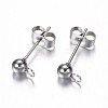 Non-Tarnish 304 Stainless Steel Stud Earring Findings X-STAS-G059-21-1