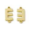 Rack Plating Brass Letter Connector Charms KK-C007-38G-E-2