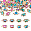 Spritewelry 48Pcs 4 Colors Alloy Crystal Rhinestone Connector Charms FIND-SW0001-26-2