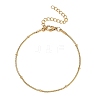 304 Stainless Steel Rondelle Round Snake Chain Bracelets SA-CBA2696-18G-4
