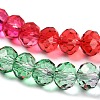 Transparent Painted Glass Beads Strands LS-DGLA-A034-T6mm-A24-4
