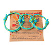 3Pcs 3 Styles Polyester First Day of School Bracelets FS-WG342D8-11-1