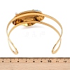 Shell Shape 304 Stainless Steel Enamel Cuff Bangles for Women BJEW-A049-04B-G-5