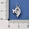 925 Sterling Silver Micro Pave Clear Cubic Zirconia Charms STER-S009-03A-S-3