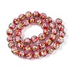 Handmade Foil Glass Beads Strands FOIL-N033-04E-2