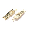Religion Brass Micro Pave Clear Cubic Zirconia Pendants KK-N287-46H-G-2