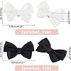 CHGCRAFT 2 Pairs 2 Colors Detachable Polyester Bowknot Shoe Decoration AJEW-CA0002-59-2