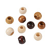 Craftdady 100Pcs 5 Style Pine Wood Beads WOOD-CD0001-17-4