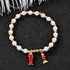 Brass Cubic Zirconia Stretch Bracelets BJEW-K278-03G-4