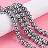 Non-magnetic Synthetic Hematite Beads Strands G-S096-10mm-3-4