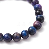 Natural Rainbow Tiger Eye Round Beads Stretch Bracelets for Women Men BJEW-JB11608-4